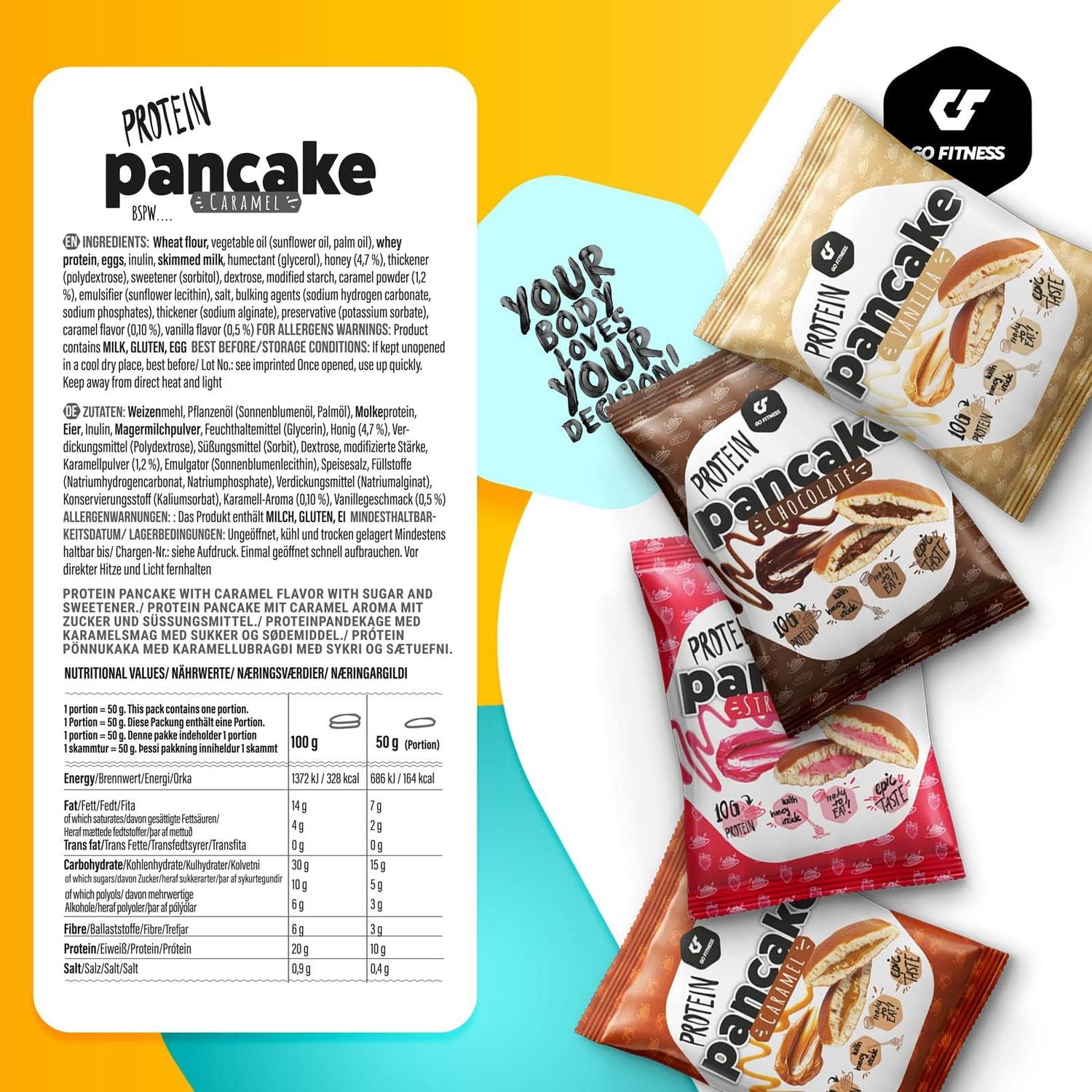 Protein Pancakes Cookies &amp; Cream 12pcs