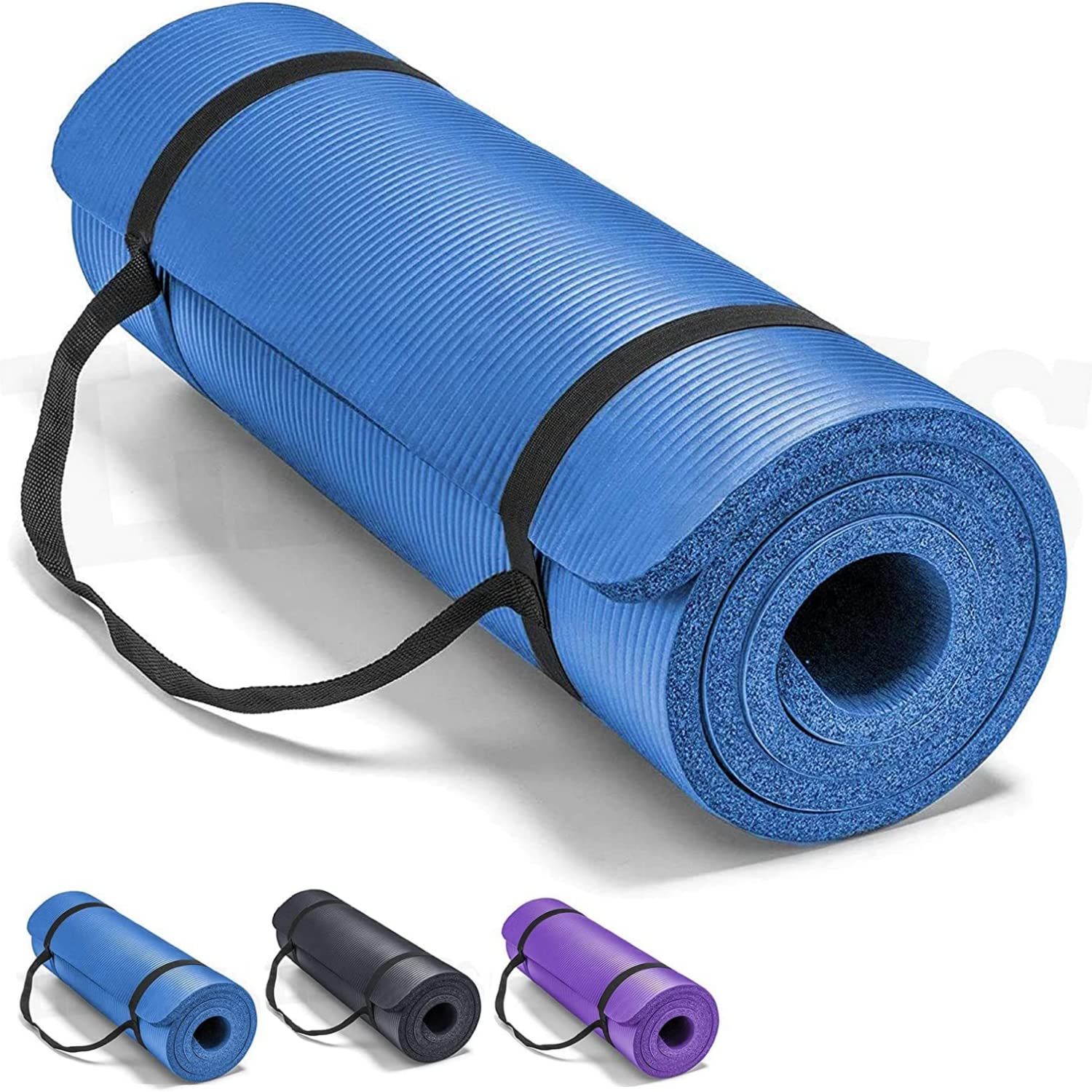 Non-Slip Yoga Mat 10mm (with Strap)