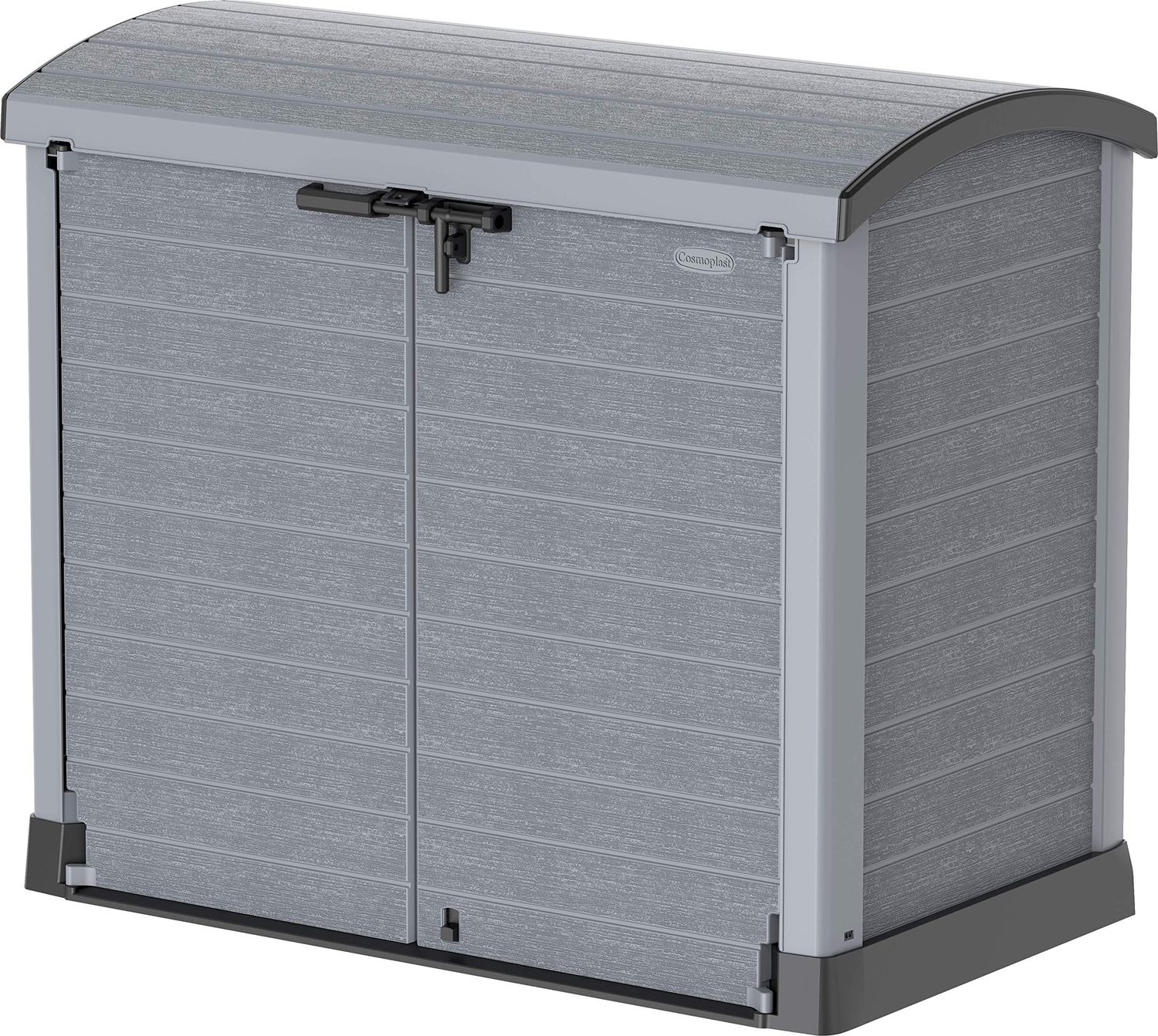 Outdoor Garden Storage Shed 1200L (Arched Lid, Dark Grey)