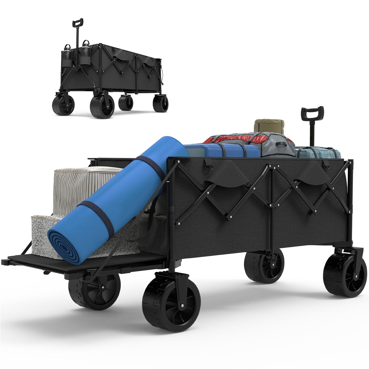 Folding Wagon Trolley 250L (Large Wheels)