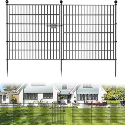 Decorative Garden Fence 10-Pack (No-Dig, 74×81 cm, Gate)
