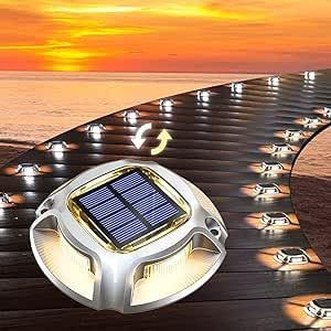 Solar Deck Lights 12-Pack (Warm+Cool, IP68)