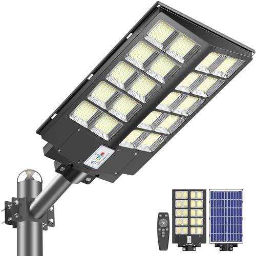 Solar Street Light 2000W, 40000 lm (Motion, Remote, Black)