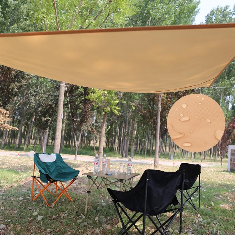 Sun Shade Sail 4×6 m (UV Block, Sand)