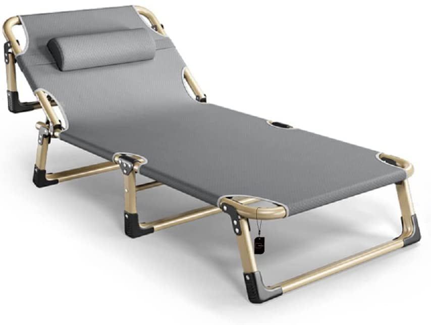 Foldable Sun Recliner Chair (4 Positions, w/ Mattress)