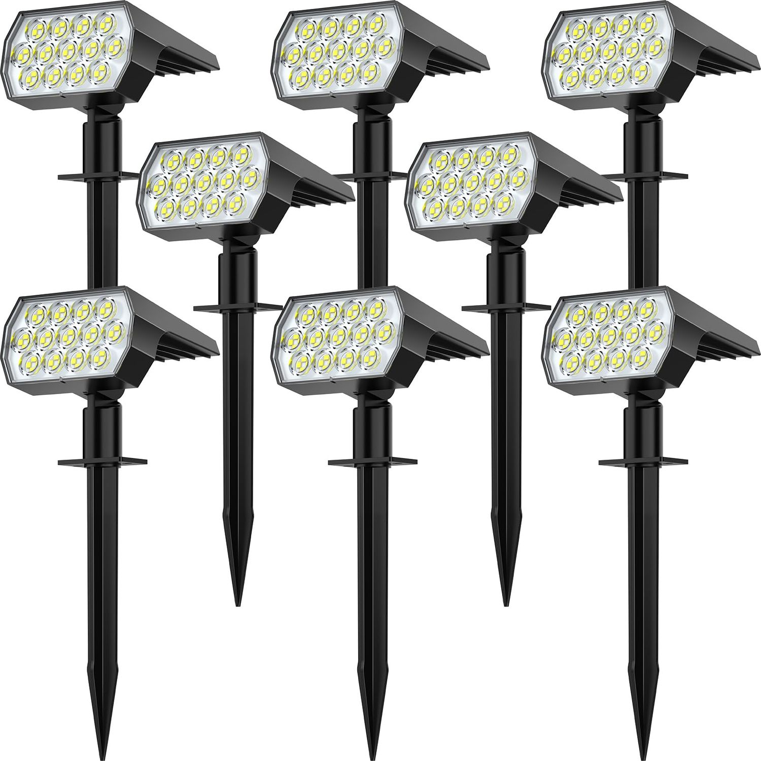 Solar Spot Lights 8-Pack (Warm White, IP65)