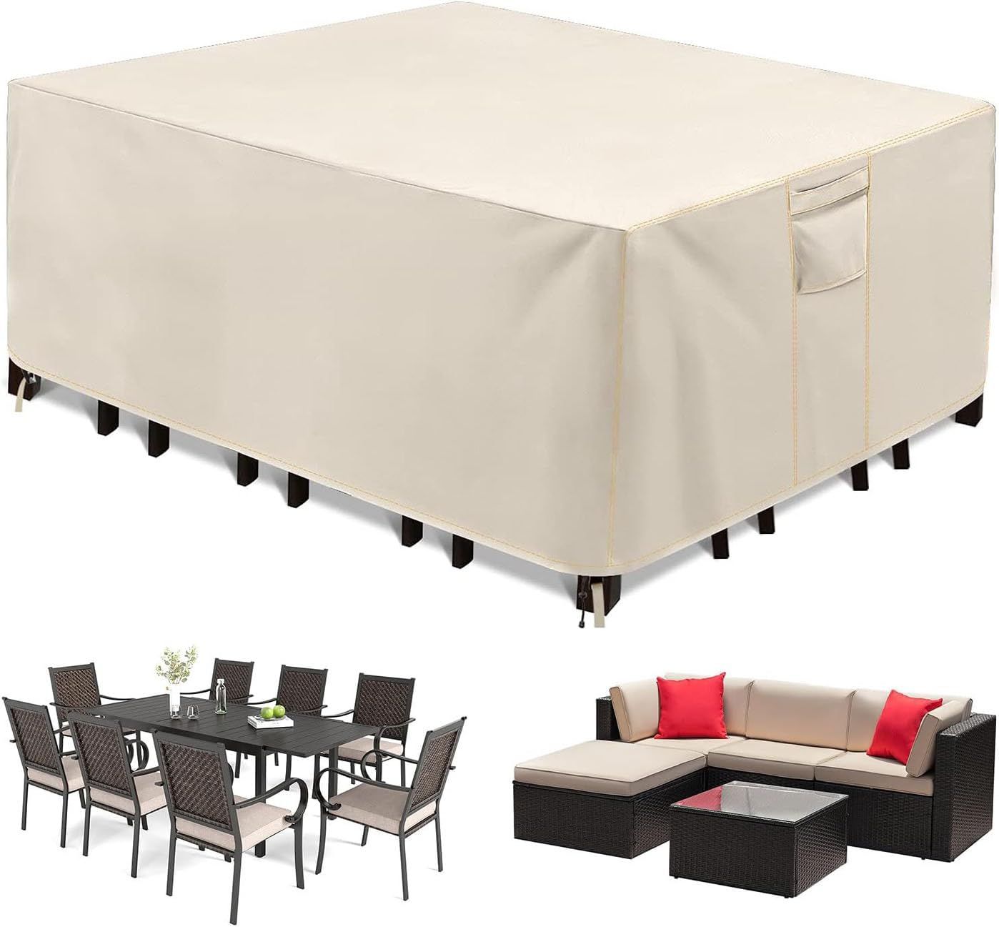 Patio Table Cover 242×162×100 cm (Waterproof)