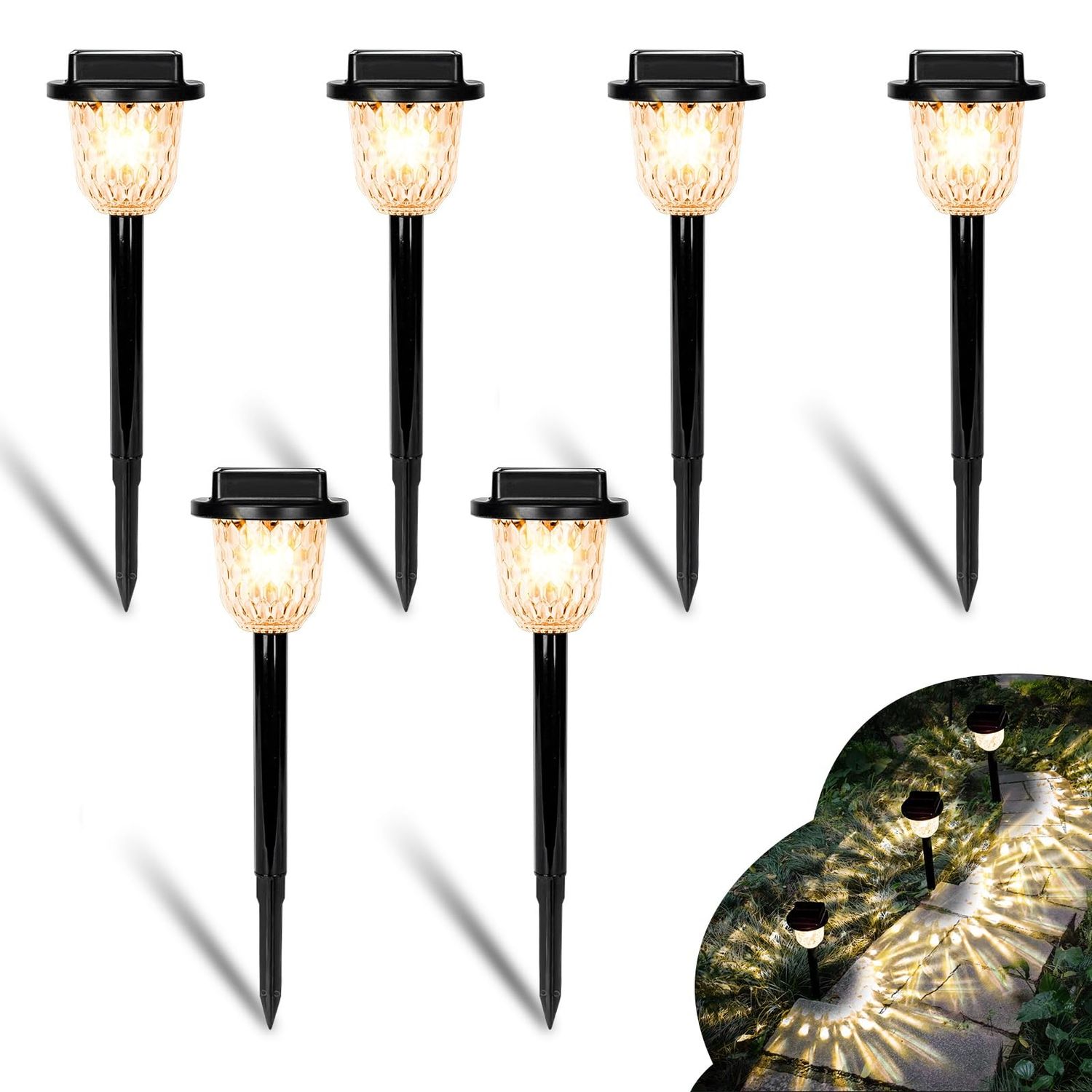 Solar Pathway Lights 6-Pack (IP55)