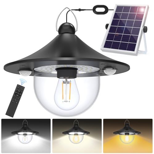 Solar Pendant Light (Dual Motion, Remote)