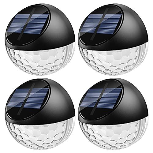 Solar Fence Lights 4-Pack (Warm White, IP65)