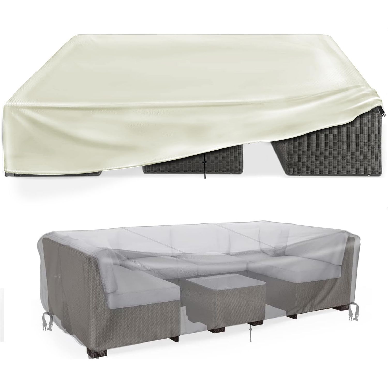 Patio Furniture Cover 350×260×90 cm (Black)