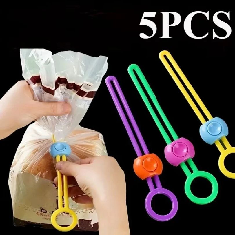 5PCS Portable Food Sealing Clip Reusable Bread Bag Clips Kitchen Storage Food Seal Grip Sealer Clamp Kitchen Accessories