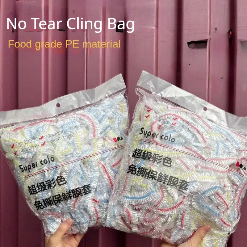 Colorful Disposable Food Cling Film Kitchen Storage &amp; Organization Food Grade Plastic Bags for Preservation 50/100/200 Pieces