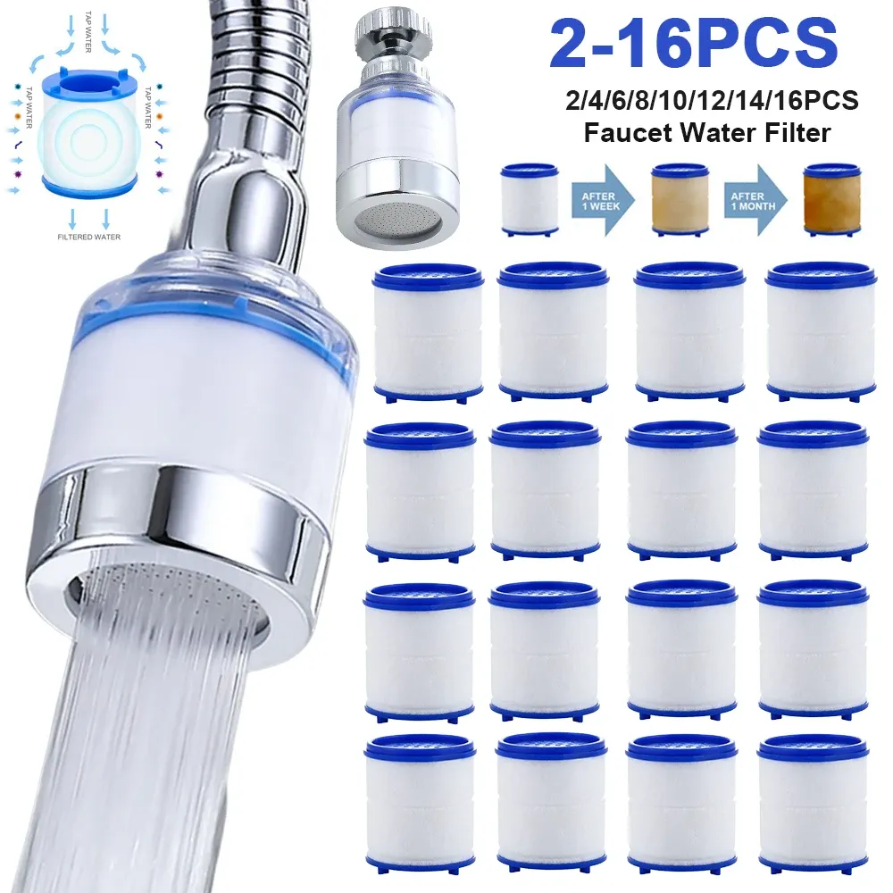 Faucet Water Purifier 360 Degree Rotating Faucet Filters Bubbler Mount Water Saving Anti-splash for Household Kitchen Bathroom