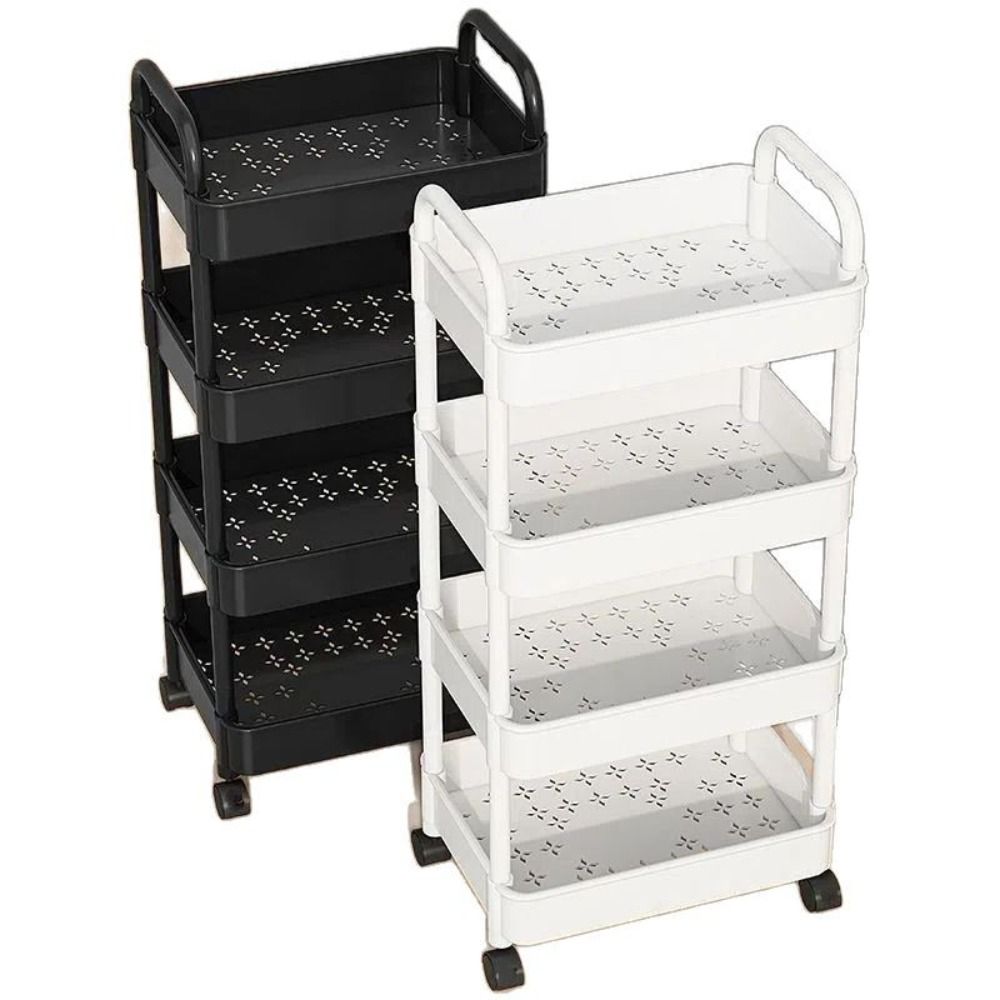 Trolley Storage Rack, Kitchen and Bedroom Floor Multi-layer Snack Rack, Household Mobile Baby Products Storage Rack
