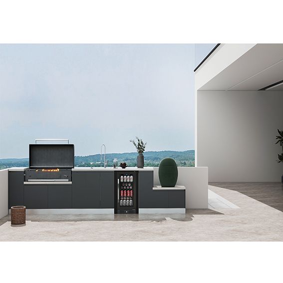 Kitchen Full Set Modern Smart Outdoor Stainless Steel  with Built-in Refrigerator and BBQ Grill for Home and Garden