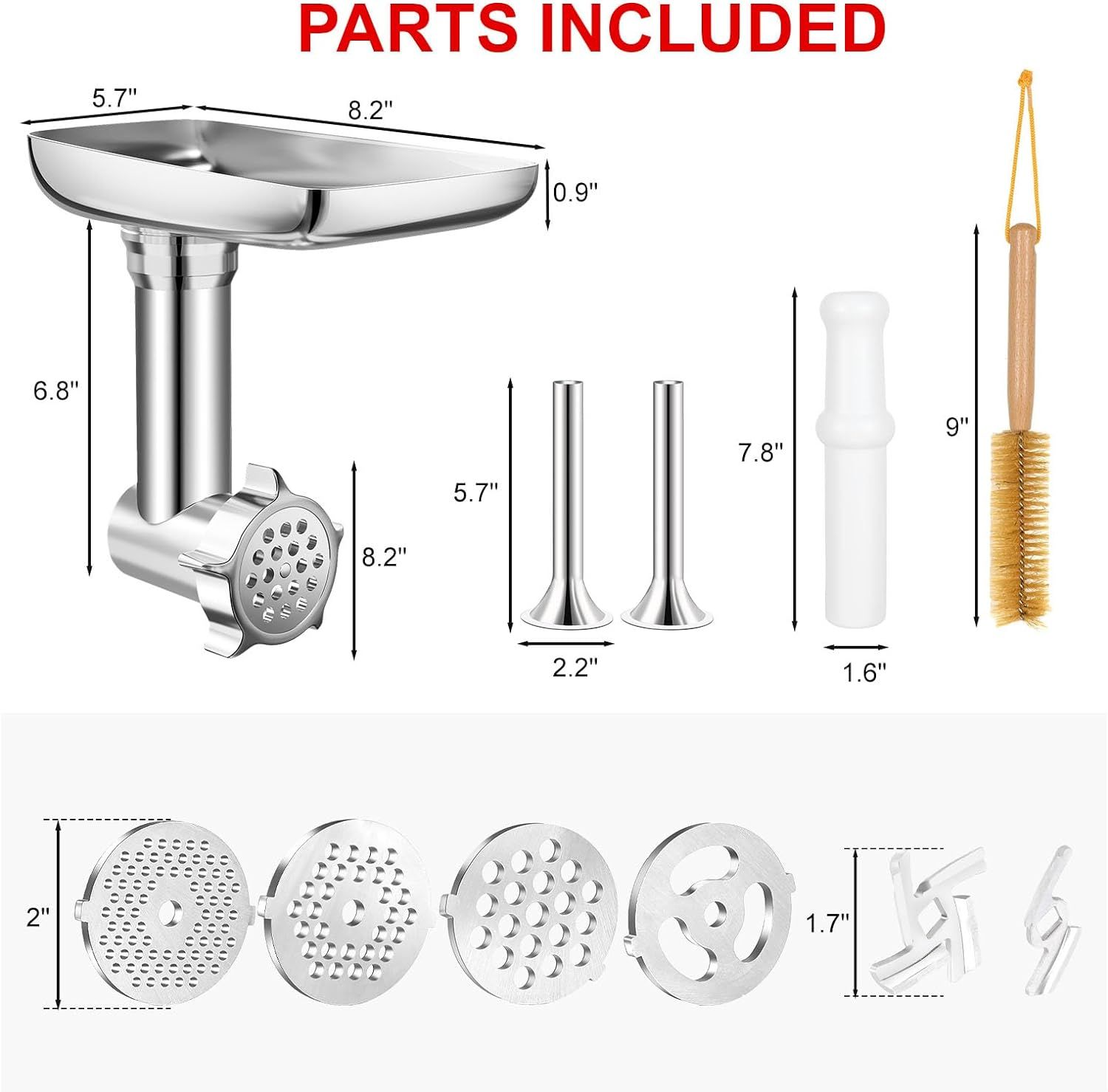 FOR Kitchen Aid Meat Grinder Attachment Metal Meat Mincer for All Kitchenaid and cuisinart Stand Mixer