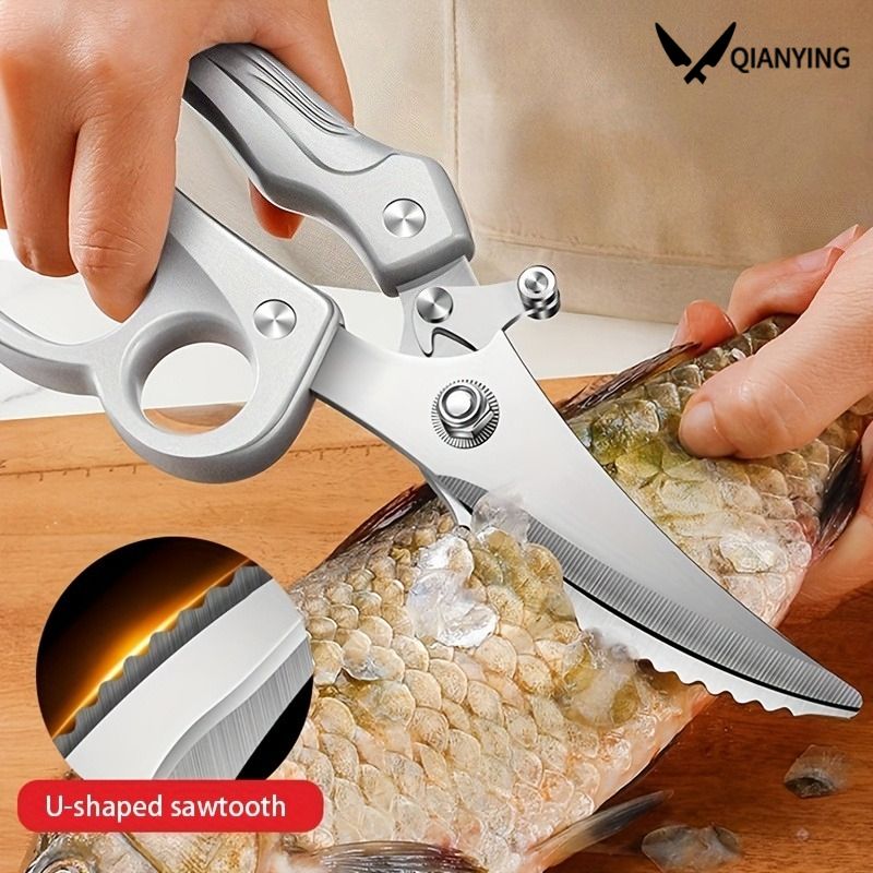 Multipurpose kitchen scissors stainless steel scissors for meat vegetables,scrape fish scales Scissors powerful chicken scissors
