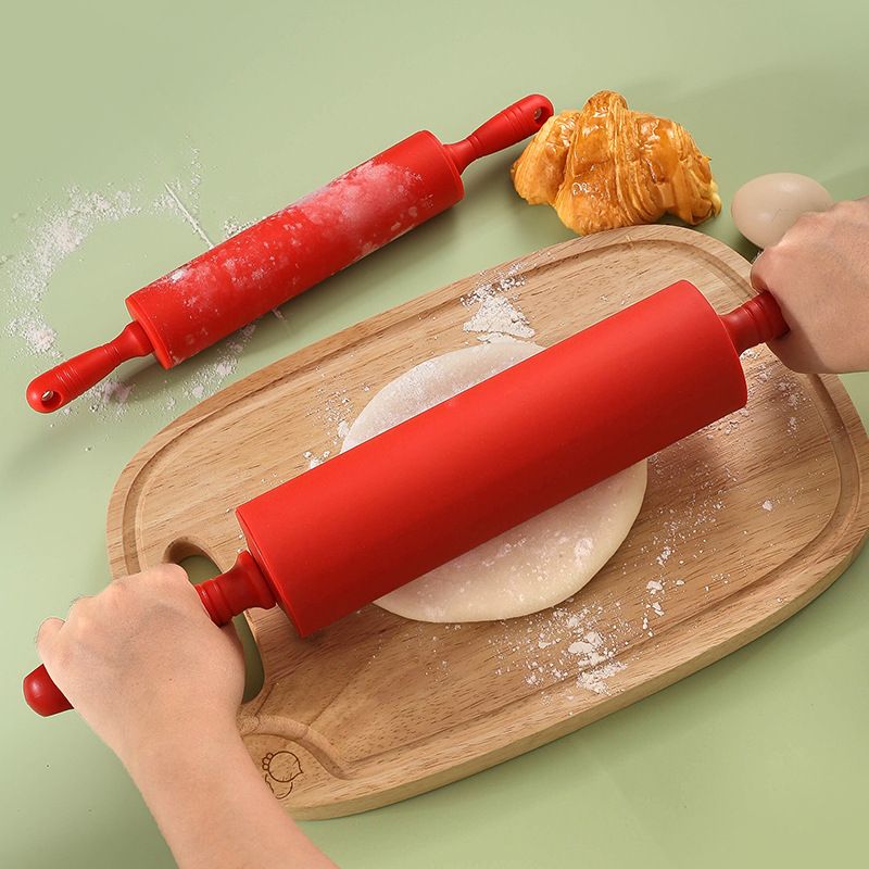 Silicone Large Rolling Pin Roller Non Stick Household Rolling Pin Kitchen DIY Baking Tool