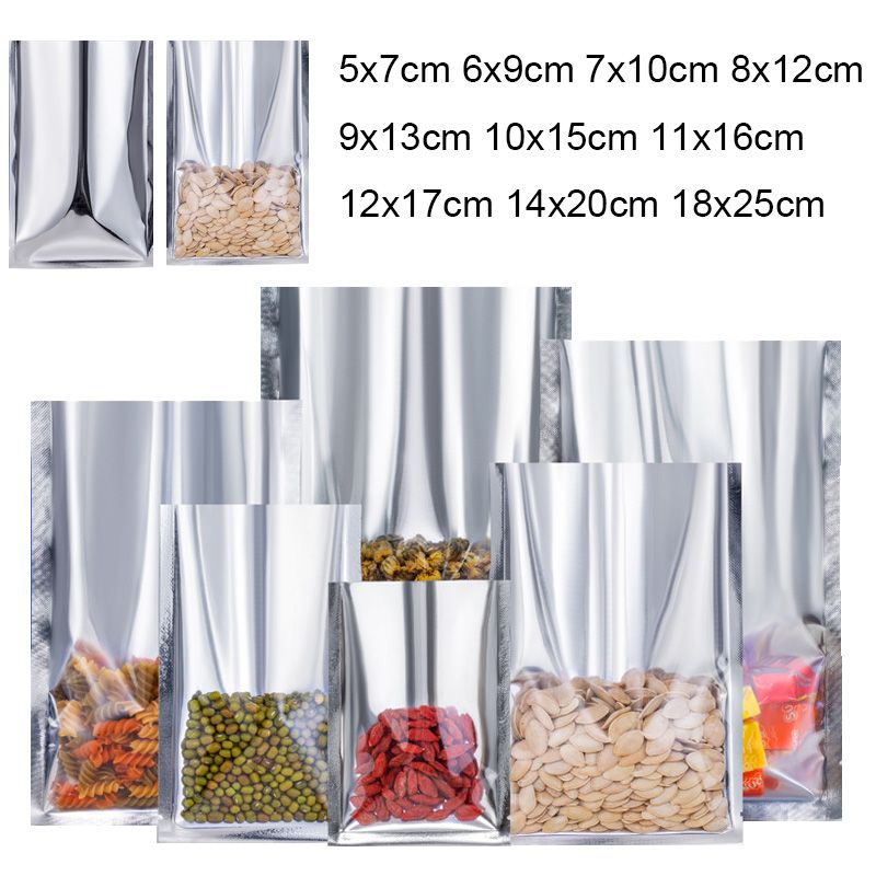 5-100PCS Heat Seal Aluminium Foil Bags Vacuum Sealer Pouches Food Grade Storage Bag Kitchen Supplies