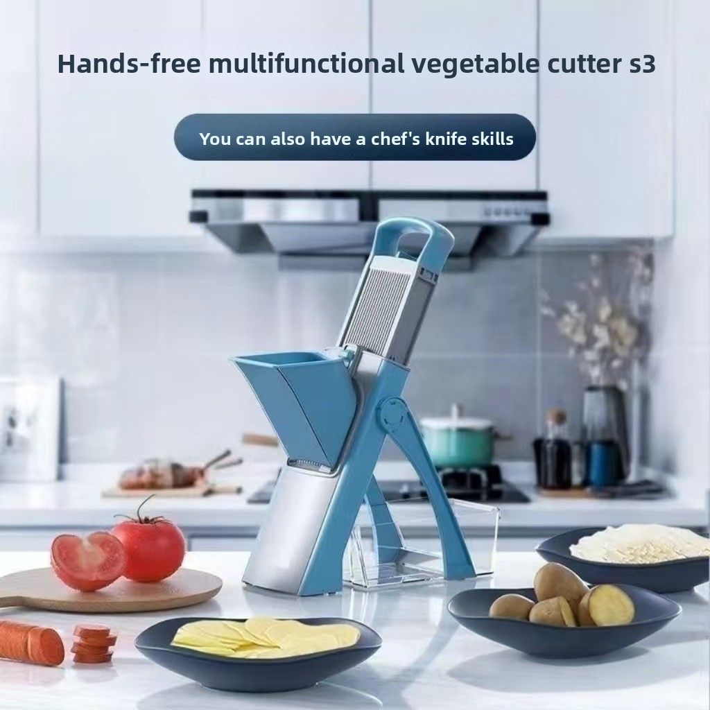 Multifunctional vegetable cutter, grater, household kitchen wipe silk grind, garlic