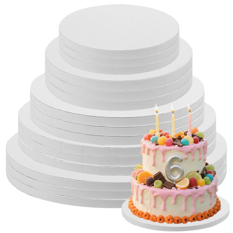 3Pcs Thick Cake Board Multi Layer Round Cake Drums Base for Wedding Birthday Party Cake Display Decor Christmas DIY Baking Tools