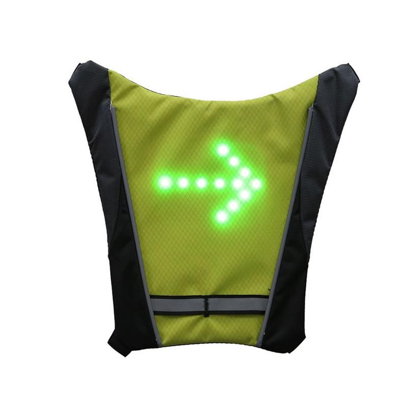 Bicycle Vest Night Hiking Cycling LED Signal Light Indicator Reflective Vest Bike Backpack Safety Turning Signal Lights Vests