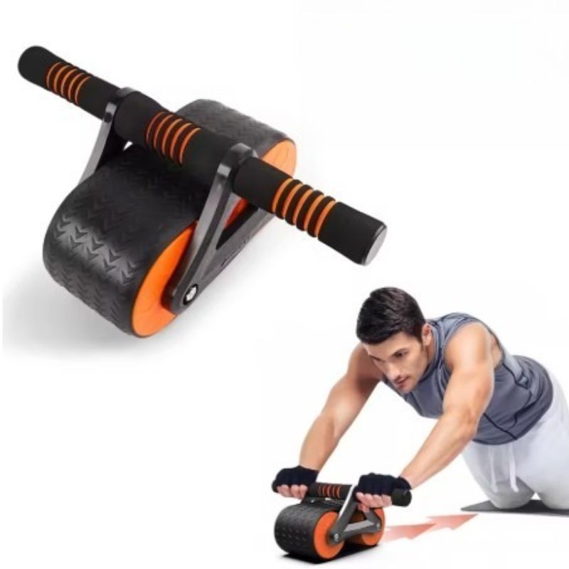 Automatic Rebound Abdominal Wheel, Double Round Ab Roller Wheel Exercise Equipment, Domestic Abdominal Exerciser, Beginners