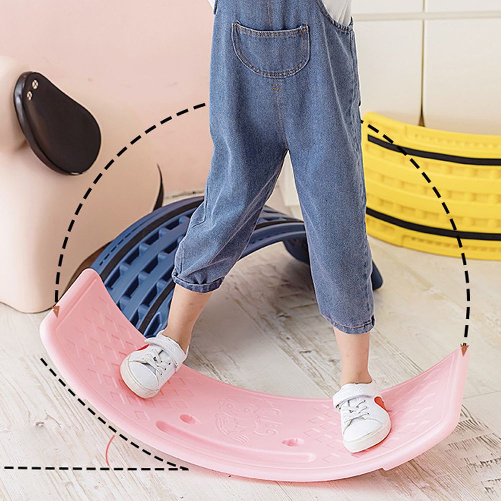 Seesaw Balance Rocker Board Wobble Yoga Balance Board Twisting Balance Board Non-slip Balance Trainer Board for Boys Girls
