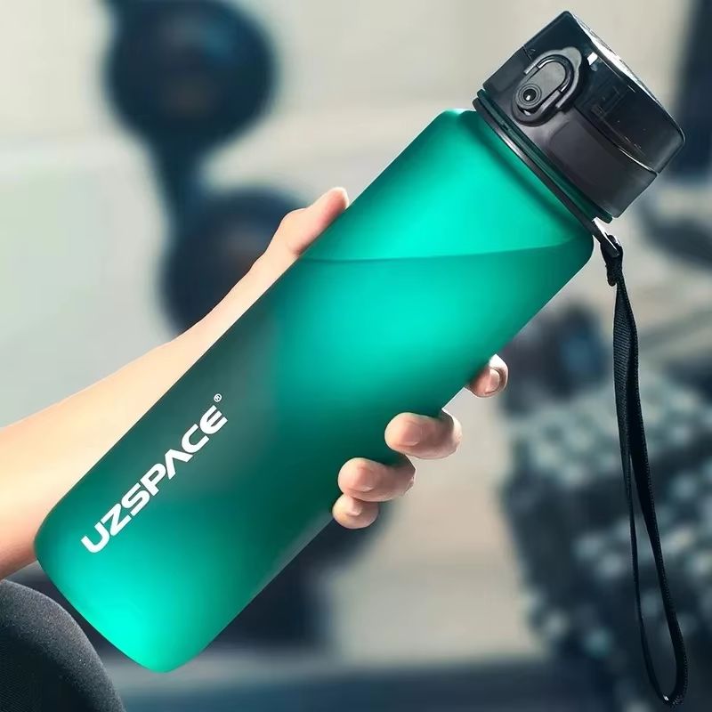 UZ Sports Water Bottle BPA Free Portable Leakproof Shaker Bottle Tritan Plastic Drinkware 500/1000ML Jug for Camping Gym School