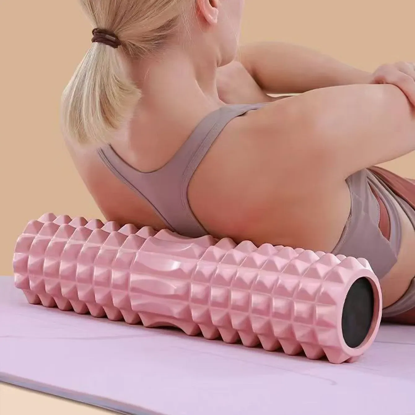 33cm Yoga Foam Roller Muscle Massage Block Pilates Tools Yoga Column Fitness Foam Roller Set Gym Yoga Brick Exercise Equipment