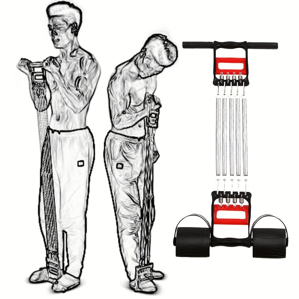 1pc Three-Purpose Spring Puller Chest Expander Multifunctional Elastic Rope Arm &amp; Chest Muscle Training Equipment