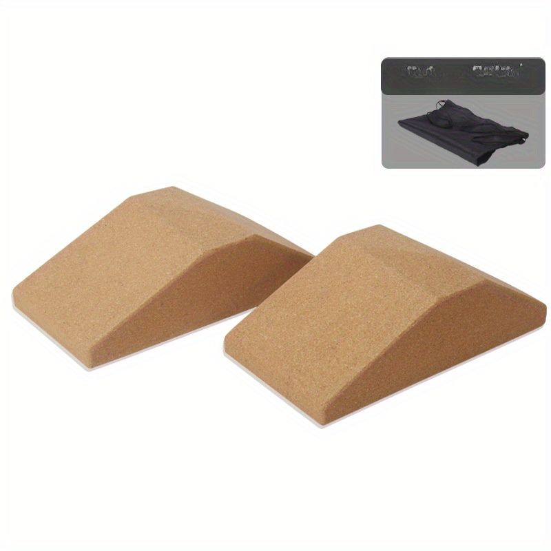 Squat Assist Cork Wedge Weightlifting Yoga Non-Slip Incline Board Foot Angle Training Equipment Portable Storage Set