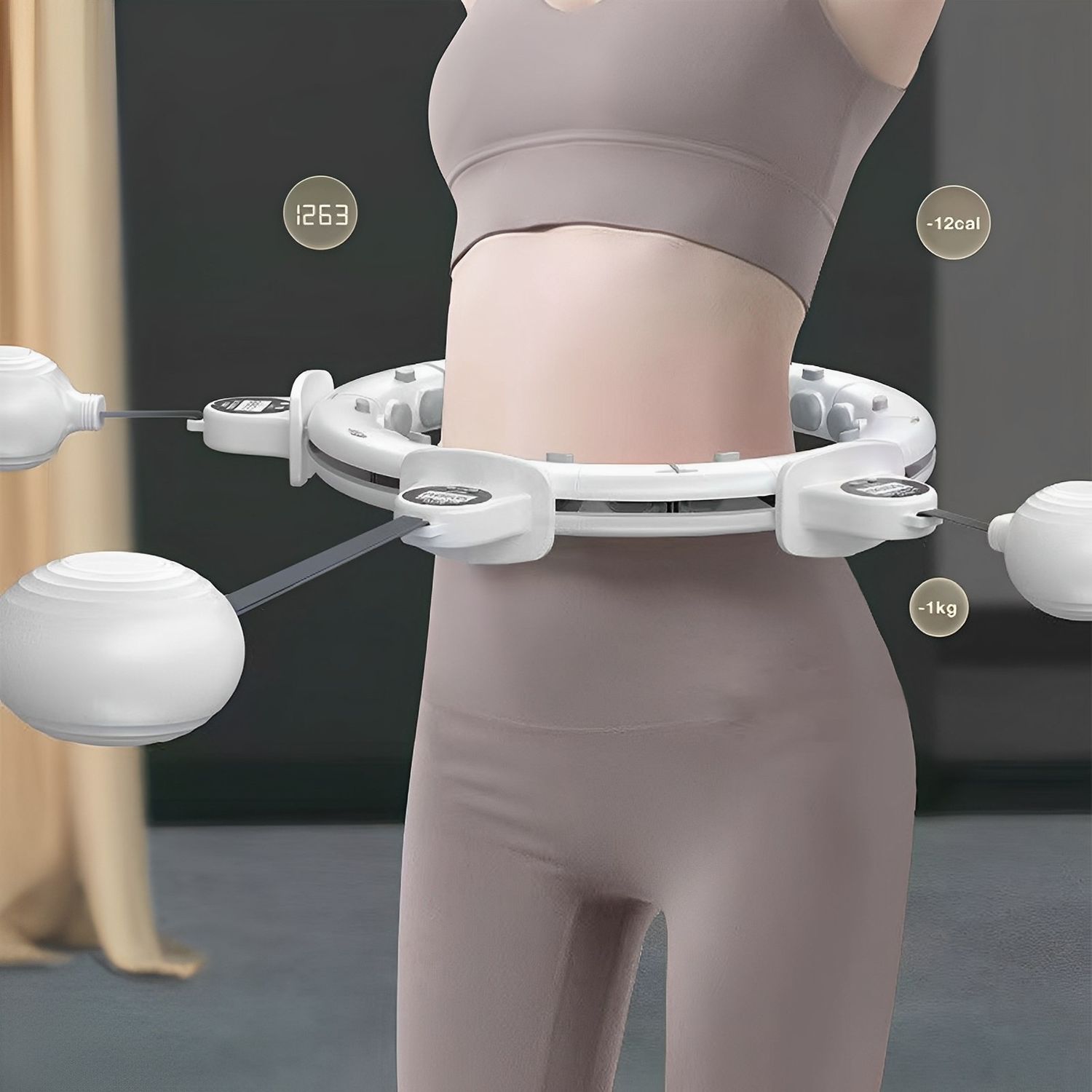 Smart Hula-ring Fitness Fat Burning Training Sports Hoop For Women Removable Body Shaping Hula Ring Portable Exercise Equipments