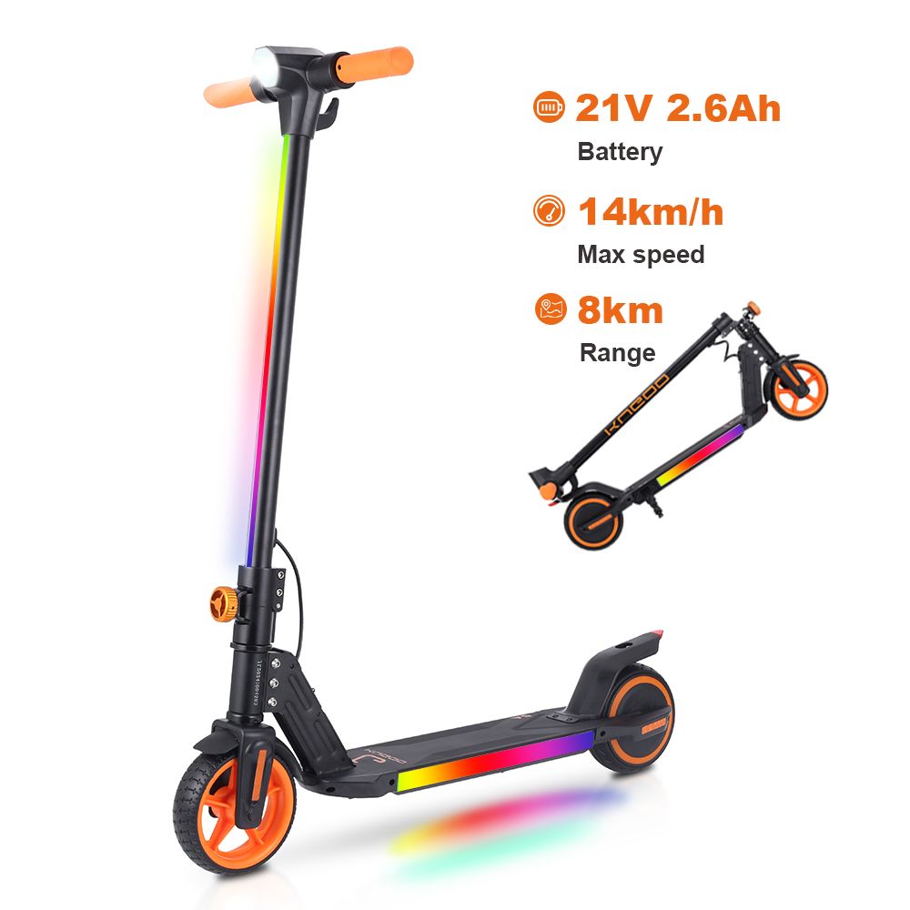 KUGOO A2 Kids Folding Electric Scooter RGB Light 14KM/H 8KM Range Speed 21.6V E-Scooter Kids Scooter Dropshipping