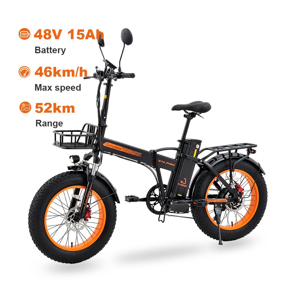 KUGOO V4  Pro 52 KM Lone Range  Electrica Bike 750W 46KM/H Speed 48V 15.6Ah Motorcycles Scooters Ev Bike