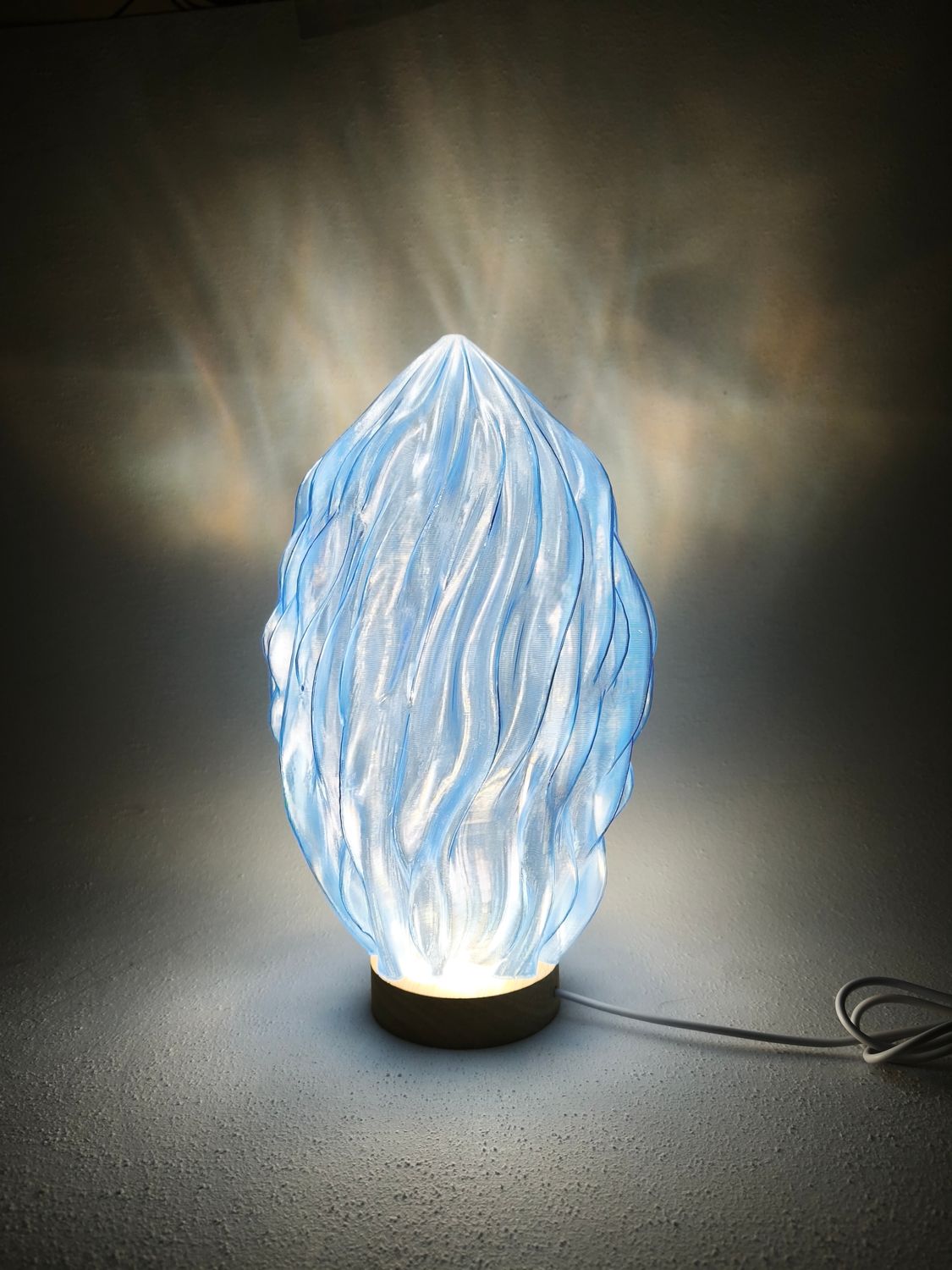 3D Printed Differential Growth Biomorphic Light Sculpture