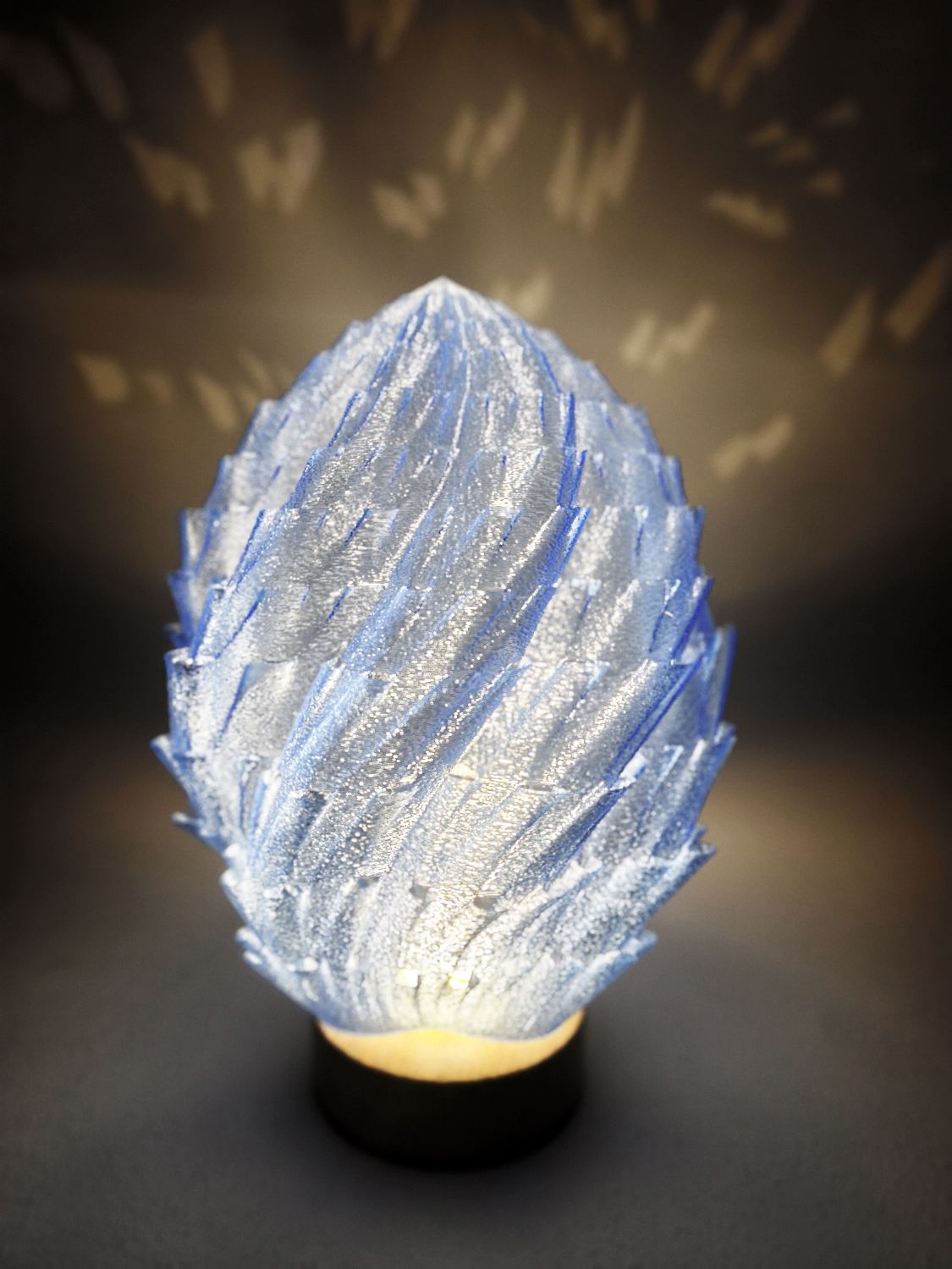 3D Printed Lamp Biomorphic Light Sculpture