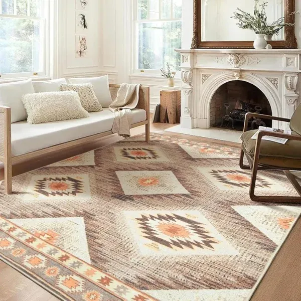 Carpet Living Room Decor Ultra Soft Faux Wool Vintage Moroccan Rugs for Living Room Dinning Room Bedroom Washable Area Rug Home Carpet Living Room Decor Ultra Soft Faux Wool Vintage Moroccan Rugs for Living Room Dinning Room Bedroom Washable Area Rug Home