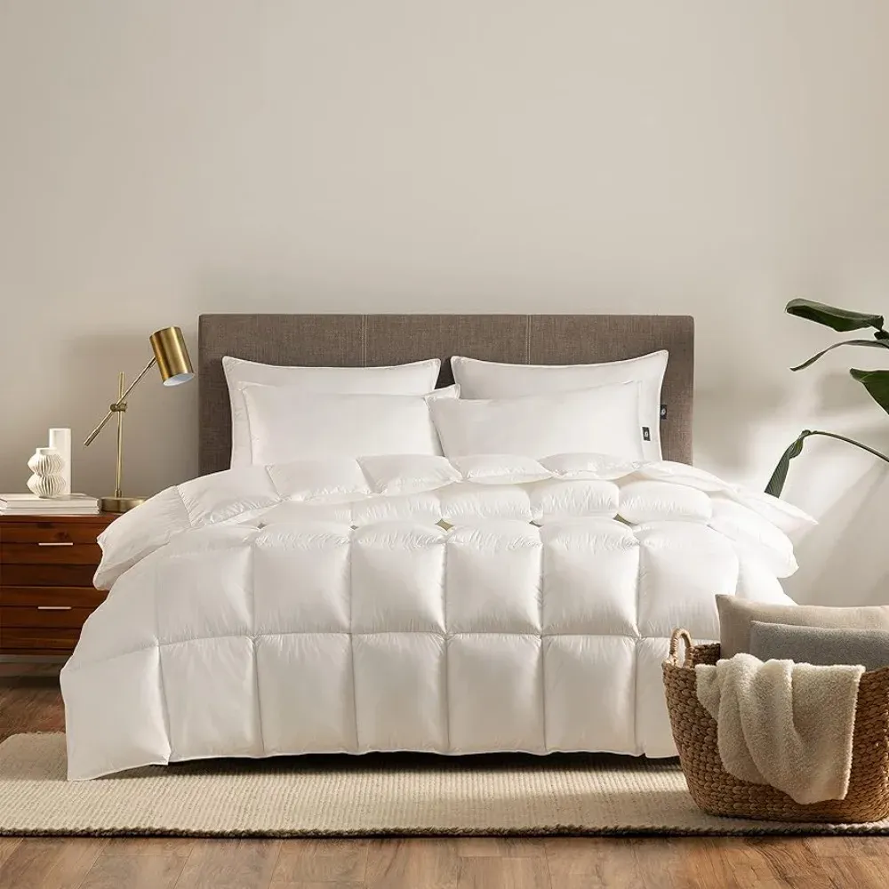 Down Illusion Extra Warmth Hypoallergenic Down Alternative Comforter With Corner Loops Quilt King/Cal King White Freight Free