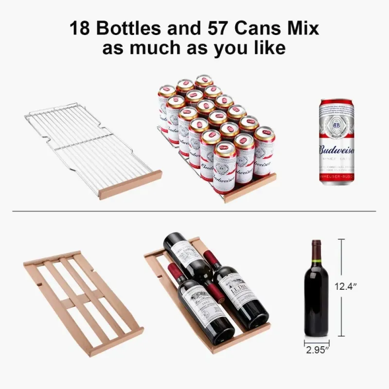 2023 New Wine and Beverage Refrigerator 24 Inch