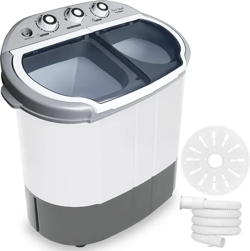 Pyle Compact Home Washer & Dryer, 2 in 1 Portable Mini Washing Machine,Translucent Tub Container Window,Major Appliances Pyle Compact Home Washer & Dryer, 2 in 1 Portable Mini Washing Machine,Translucent Tub Container Window,Major Appliances