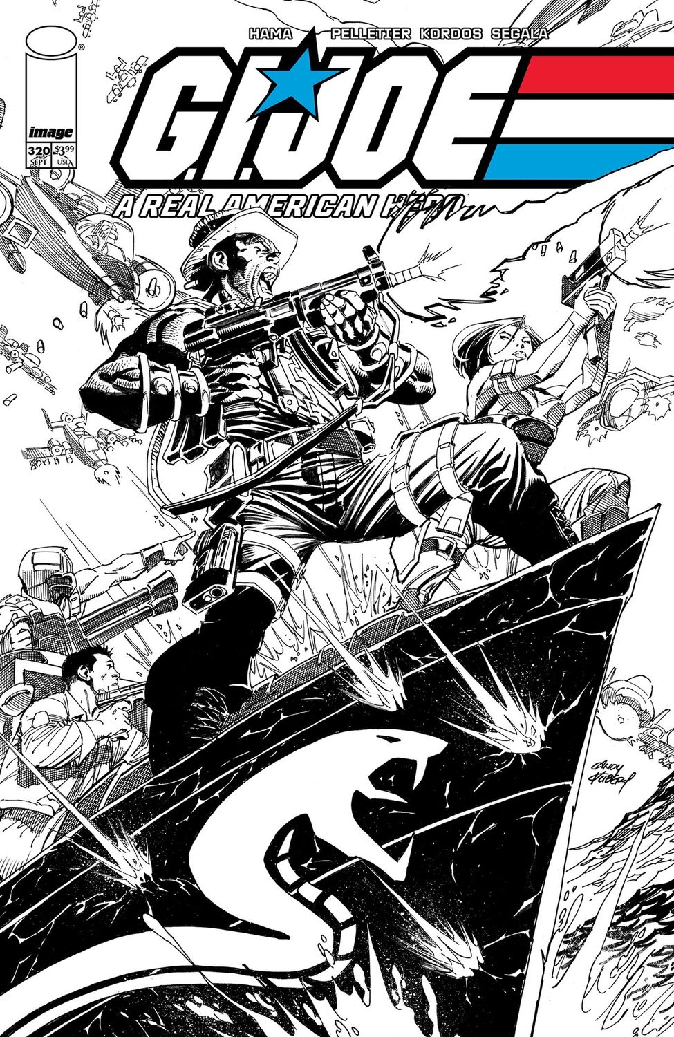 GI Joe A Real American Hero #320 Cvr B Andy Kubert B&amp;W Var
