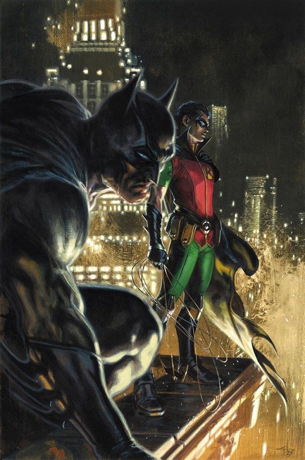 BATMAN AND ROBIN #25 CVR F GABRIELE DELL OTTO GOTHAM CARD STOCK VAR