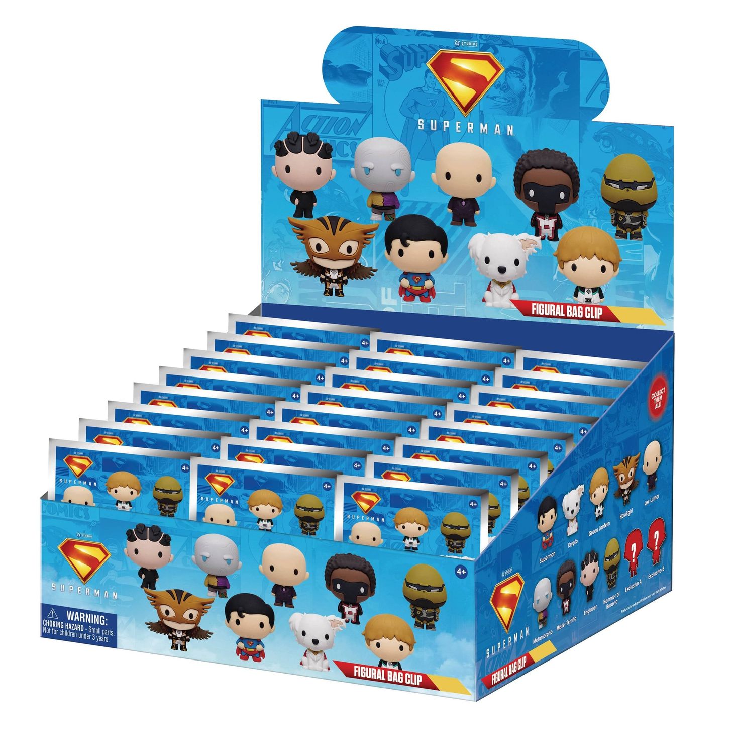 DC 3D Figural Foam Bag Clip Superman Legacy Series 1 Mystery Pack