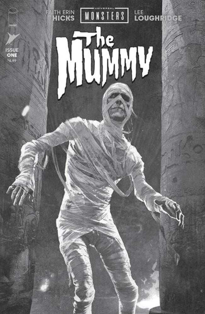 Universal Monsters The Mummy #1 (Of 4) Cover D 1 in 25 Joshua Middleton Classic Horror Black &amp; White Variant