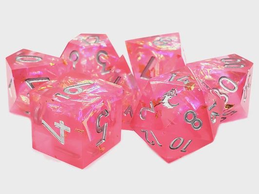 Sharp Edged Dice - Magenta Dreams