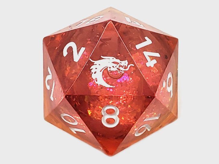 Sharp Edged Liquid Infused 22mm D20 - Sunrise Fury