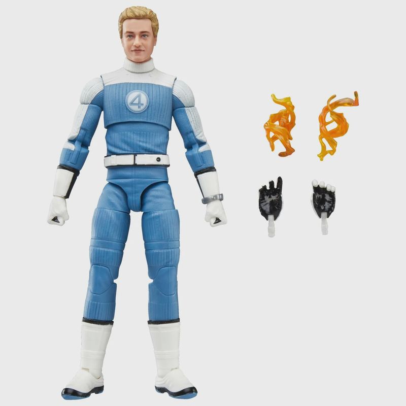 Marvel Legends Series Johnny Storm, The Fantastic Four: First Steps Movie Collectible 6 Inch Action Figure Toy