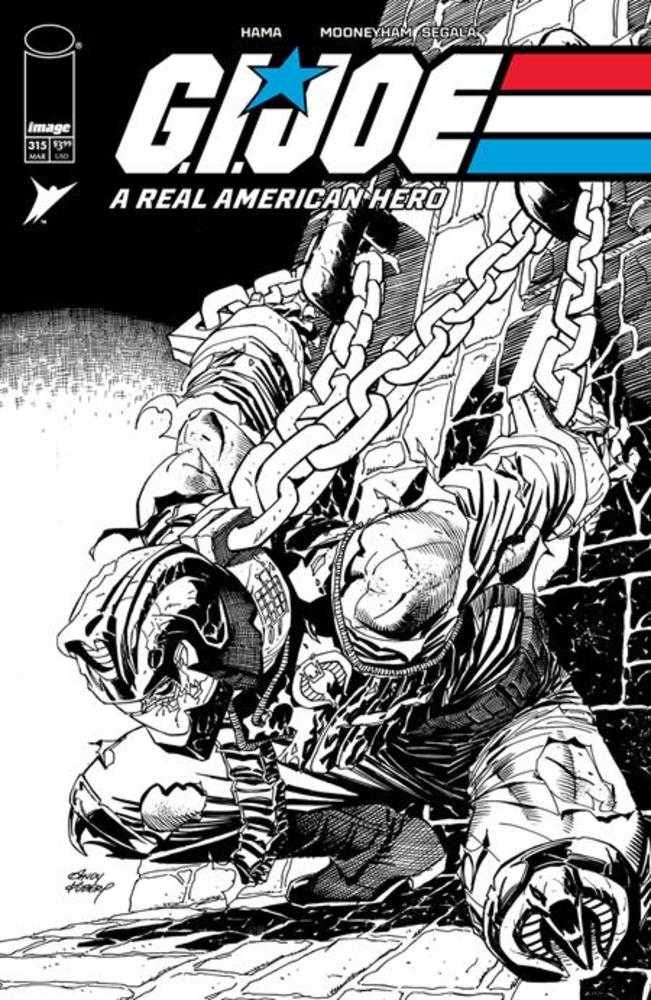 G.I. Joe A Real American Hero #315 Cover B Andy Kubert Black &amp; White Variant